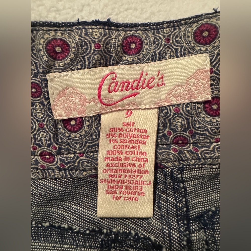 Candie's Dark Denim Blue Shorts - Picture 2 of 6